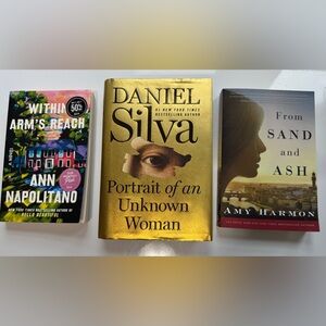 3 Novels in Great Condition. 2 paperbacks and a hard cover. All good reads.